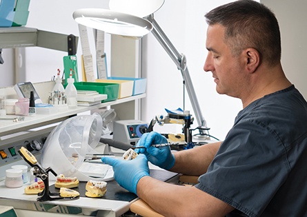 Dentist in Dallas making dentures